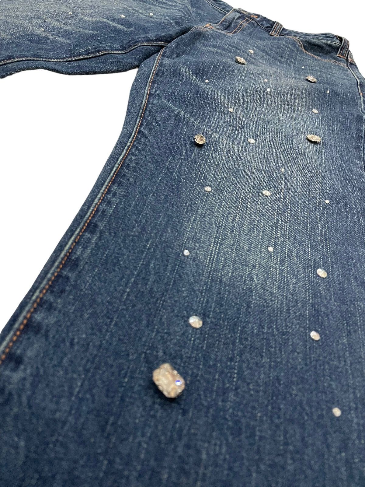 Japanese Brand × Seditionaries Vintage Japanese Brand Diamond / Swarovski Designer Denime Size 31" - 7 Thumbnail