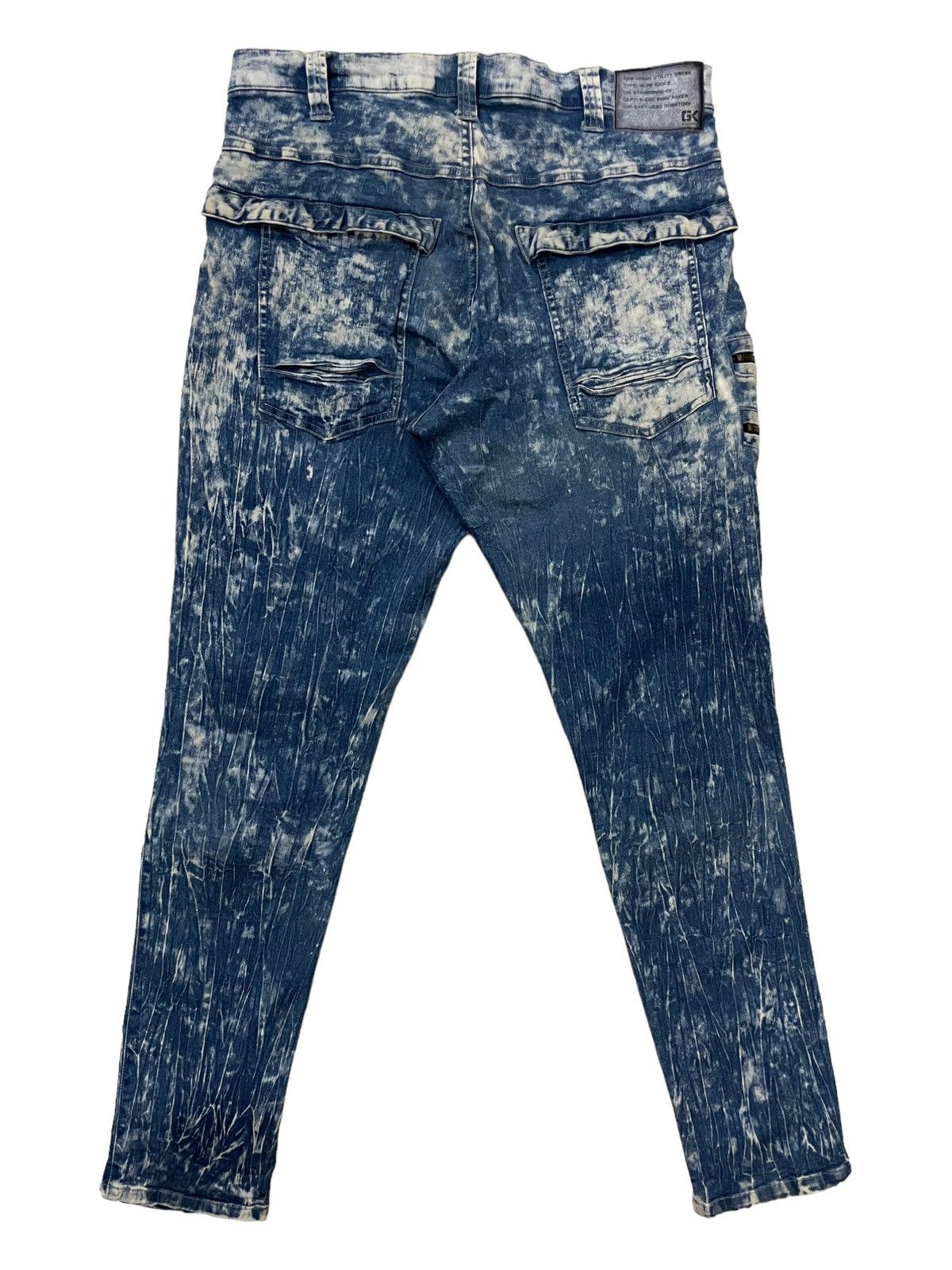 Japanese Brand × Seditionaries Vintage Japanese Brand Splash Acid Wash Slim Fit Denime Size US 35 - 2 Thumbnail