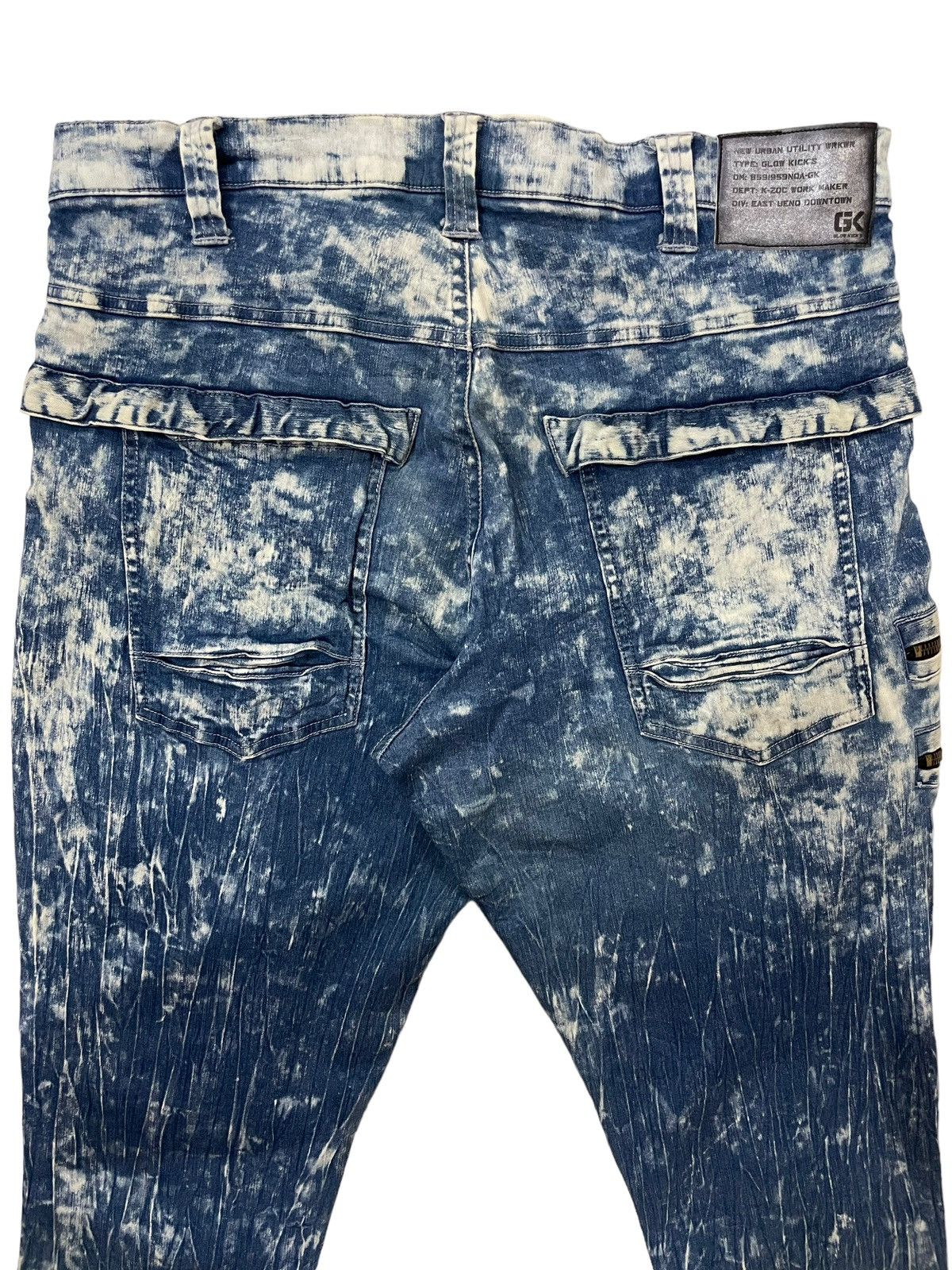 Japanese Brand × Seditionaries Vintage Japanese Brand Splash Acid Wash Slim Fit Denime Size US 35 - 9 Thumbnail