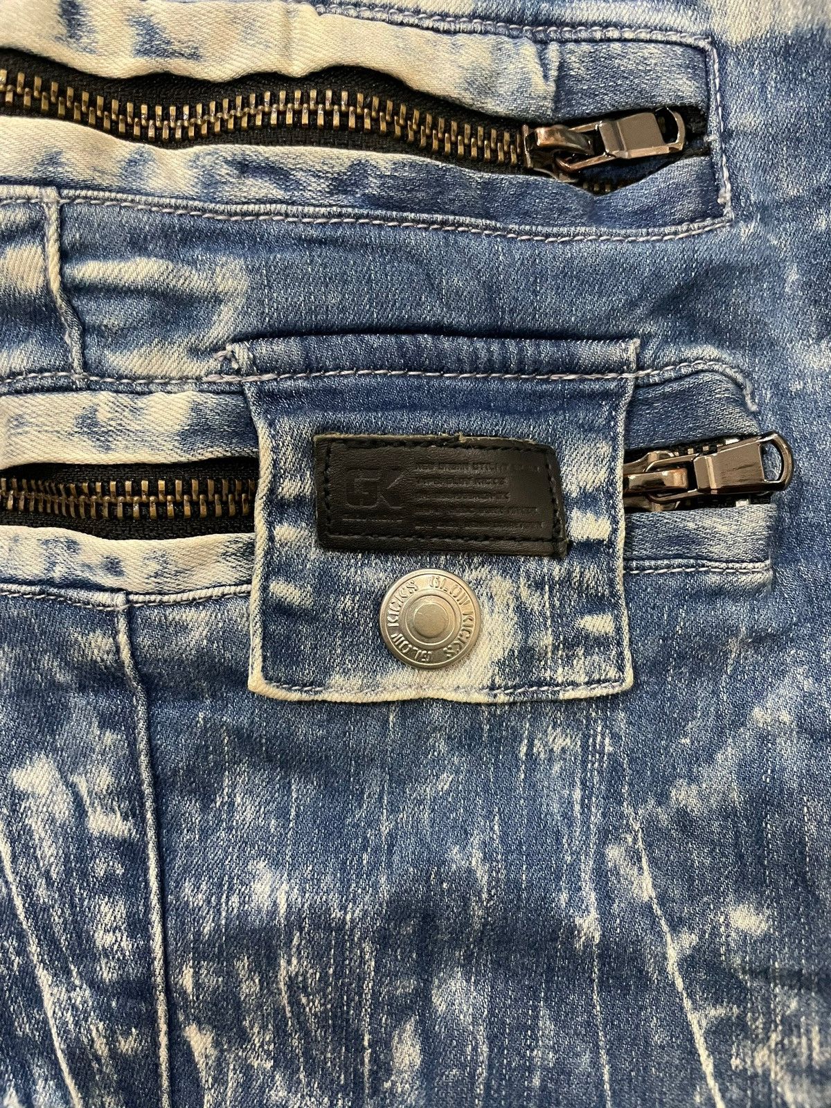 Japanese Brand × Seditionaries Vintage Japanese Brand Splash Acid Wash Slim Fit Denime Size US 35 - 7 Thumbnail