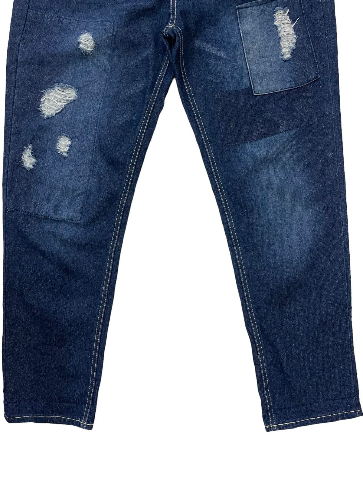Japanese Brand × Seditionaries Vintage Japanese Brand Distress Patchwork Slim Fit Denime Size US 31 - 4 Thumbnail