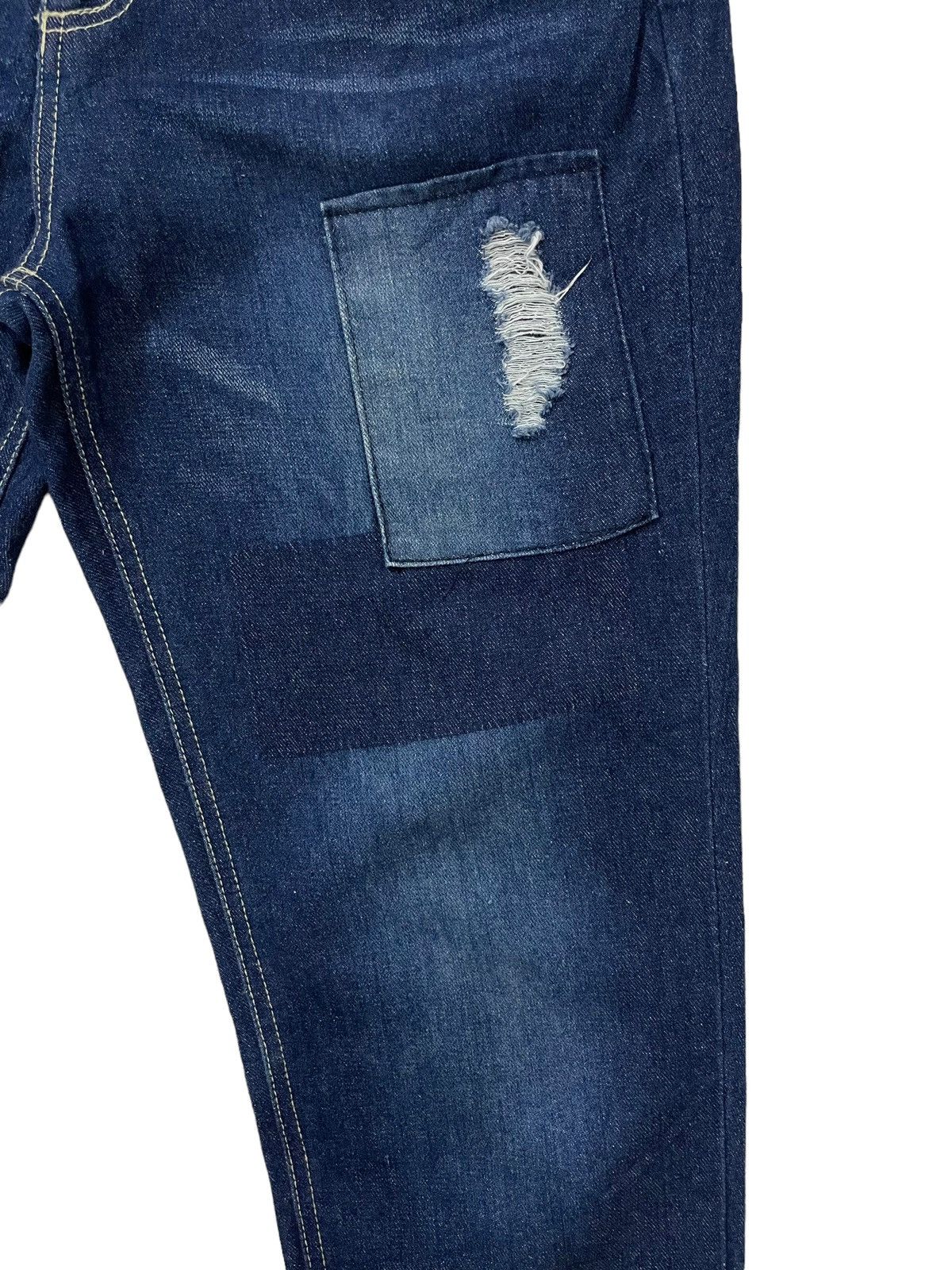 Japanese Brand × Seditionaries Vintage Japanese Brand Distress Patchwork Slim Fit Denime Size US 31 - 6 Thumbnail