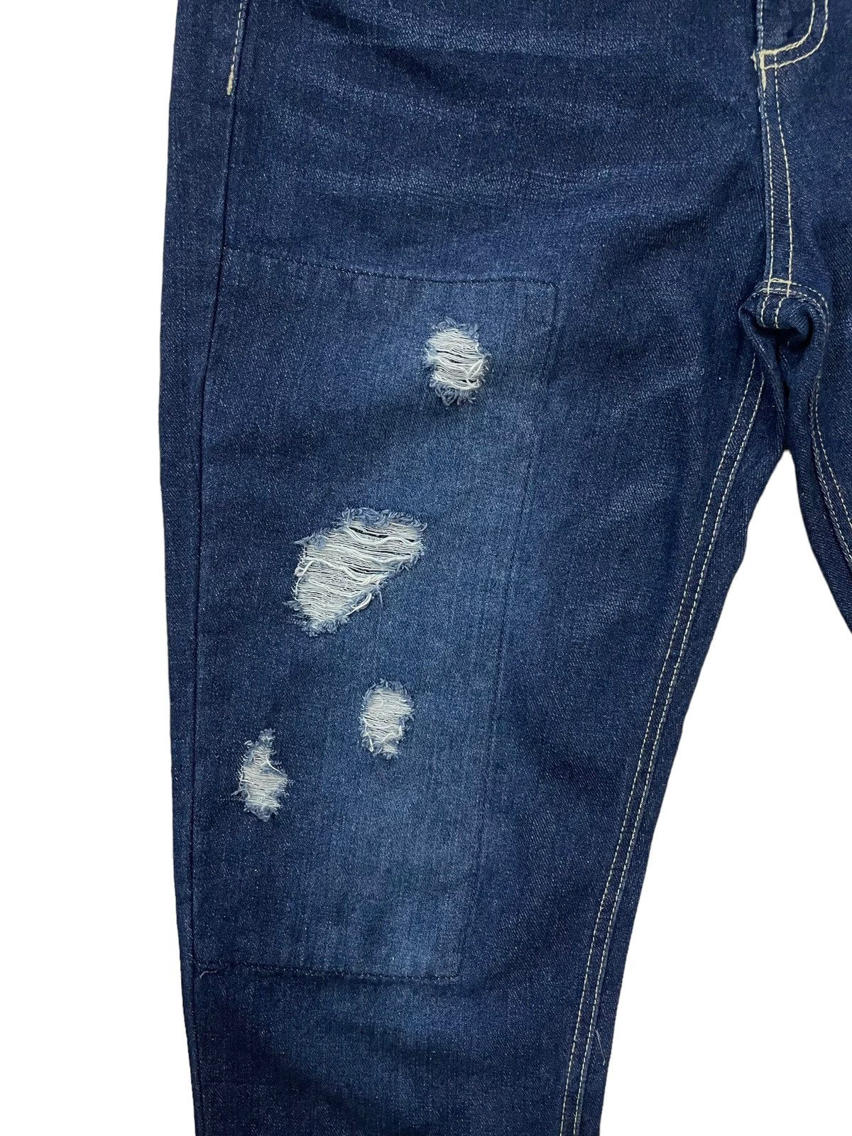 Japanese Brand × Seditionaries Vintage Japanese Brand Distress Patchwork Slim Fit Denime Size US 31 - 5 Thumbnail