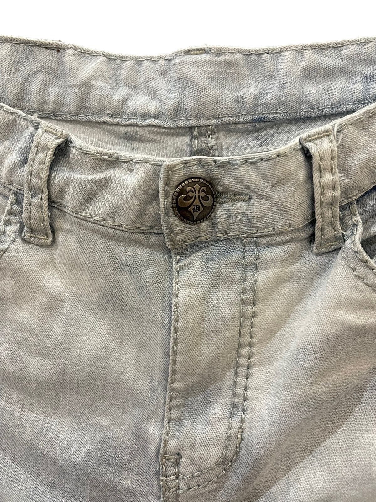 Japanese Brand × PPFM Vtg Japanese Denimus Paint Splash Slim fit Jeans Size US 30 / EU 46 - 7 Thumbnail