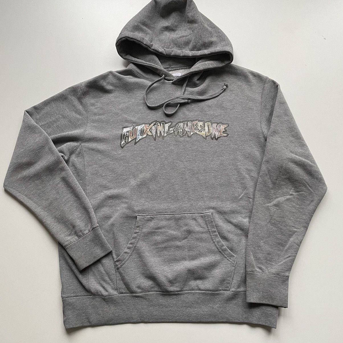 image of Fucking Awesome Weirdo Dave Graphic Hoodie Large in Grey, Men's