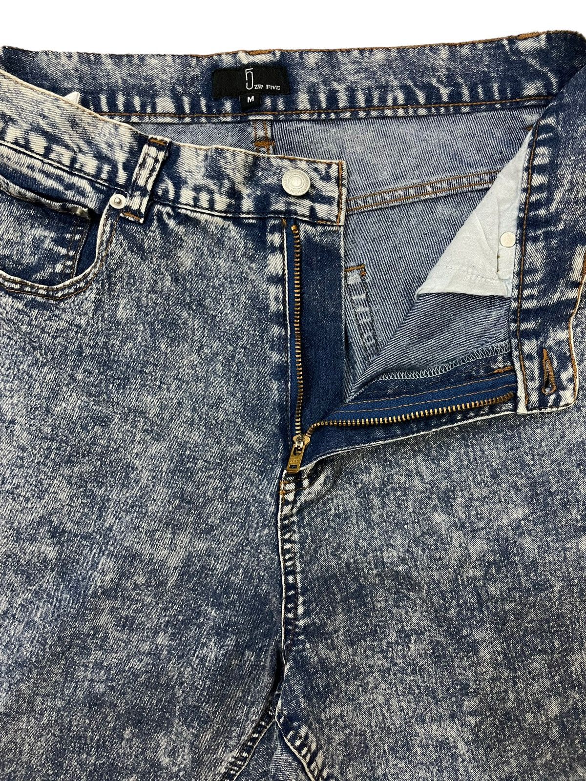 Japanese Brand × Seditionaries Vintage Japanese Brand 5zip five Acid wash Denim Size US 31 - 6 Thumbnail