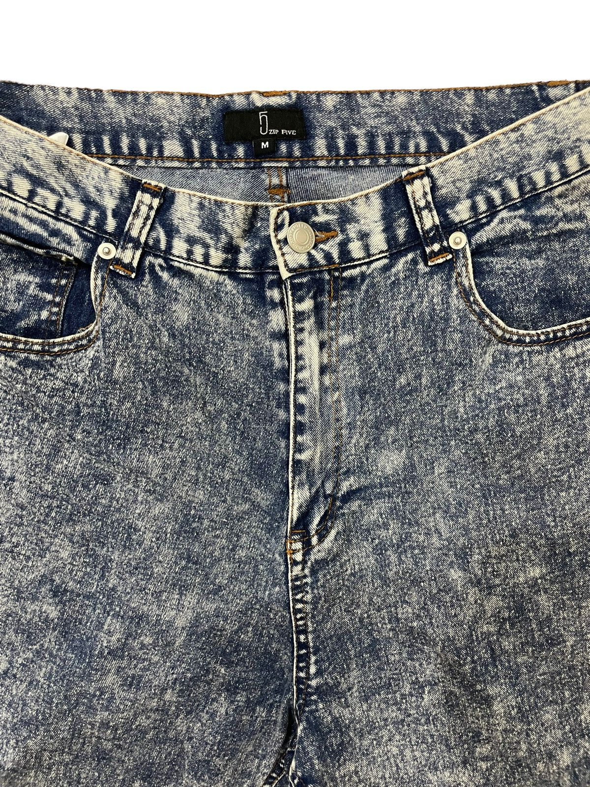 Japanese Brand × Seditionaries Vintage Japanese Brand 5zip five Acid wash Denim Size US 31 - 5 Thumbnail