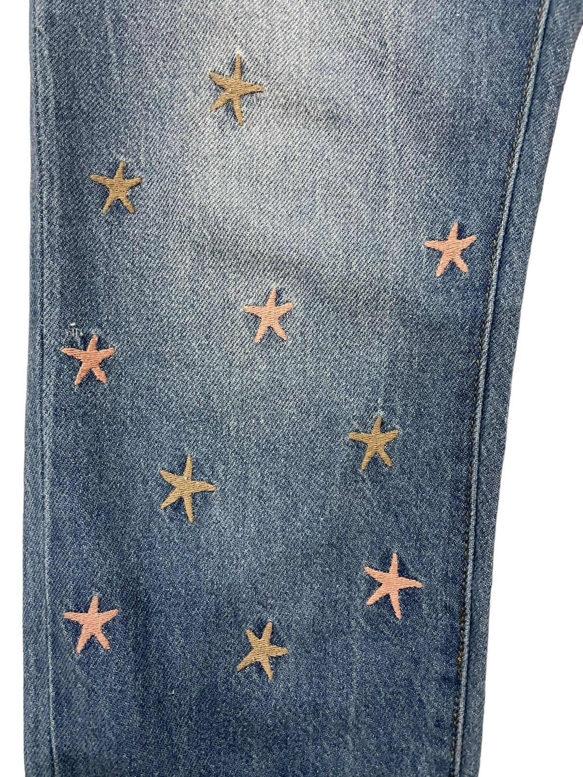 Japanese Brand Vintage Japanese Brand Arielme Embroidered Star Design Denim Size 29" - 5 Thumbnail