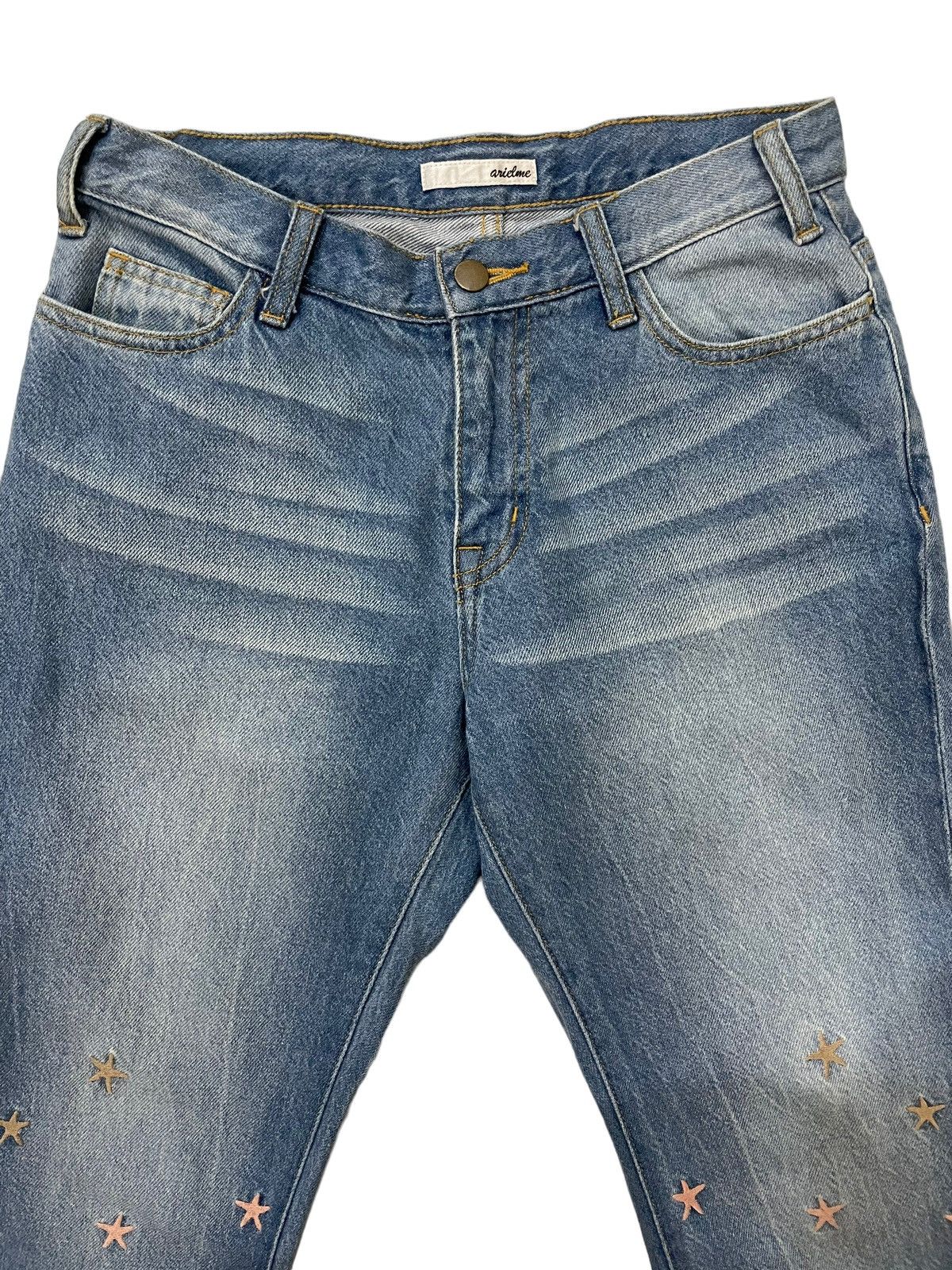 Japanese Brand Vintage Japanese Brand Arielme Embroidered Star Design Denim Size 29" - 3 Thumbnail