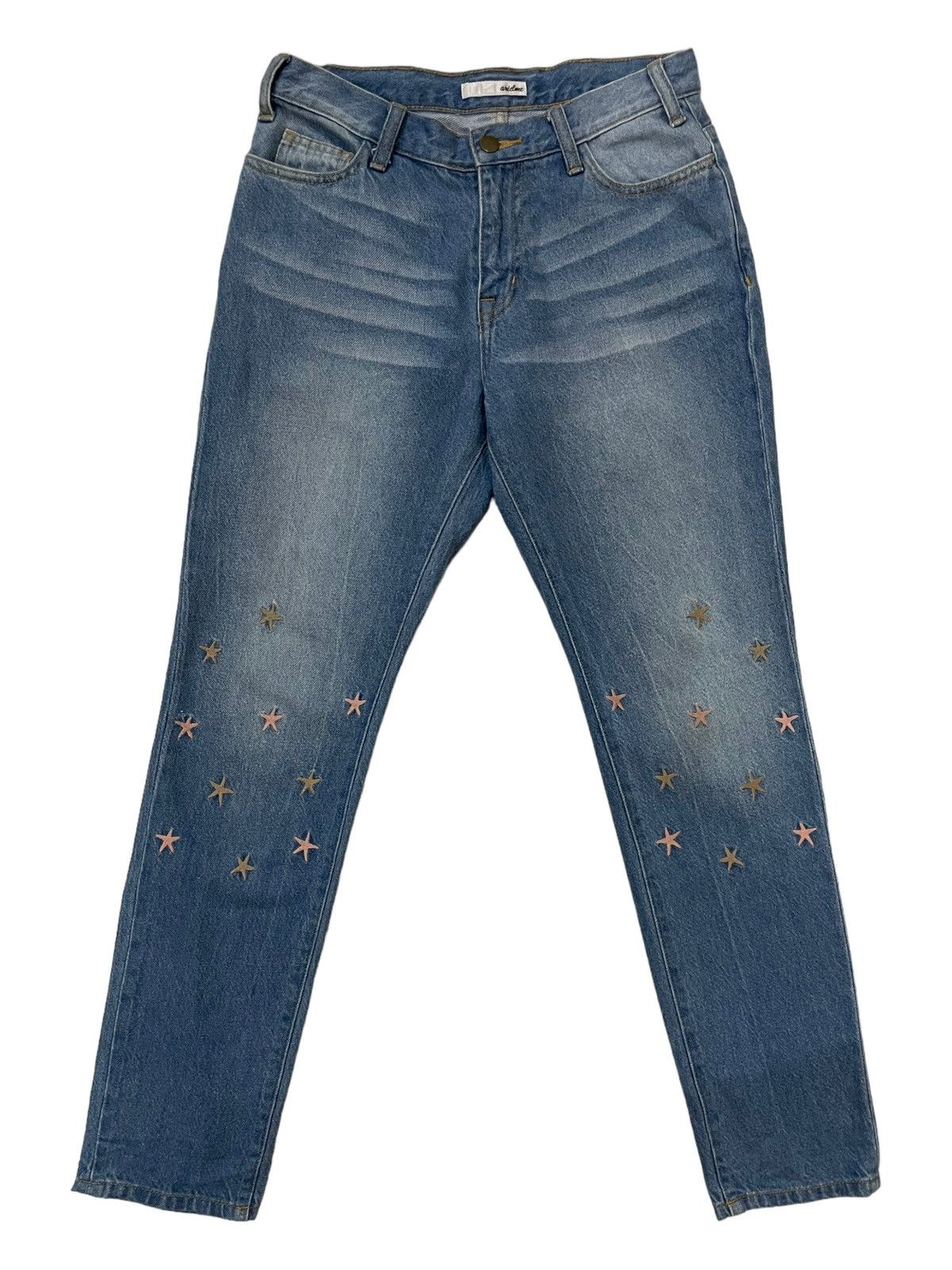 Japanese Brand Vintage Japanese Brand Arielme Embroidered Star Design Denim Size 29" - 1 Thumbnail