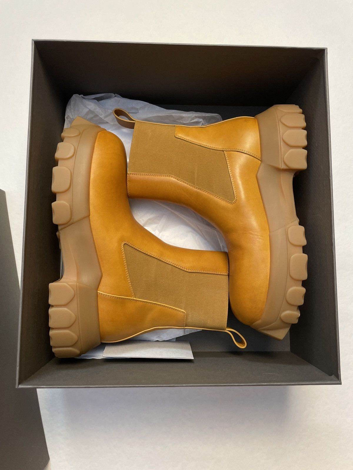 Rick Owens Rick Owens Beatle Bozo Tractor Boots In 4242 Gold Size US 9 / IT 39 - 2 Thumbnail