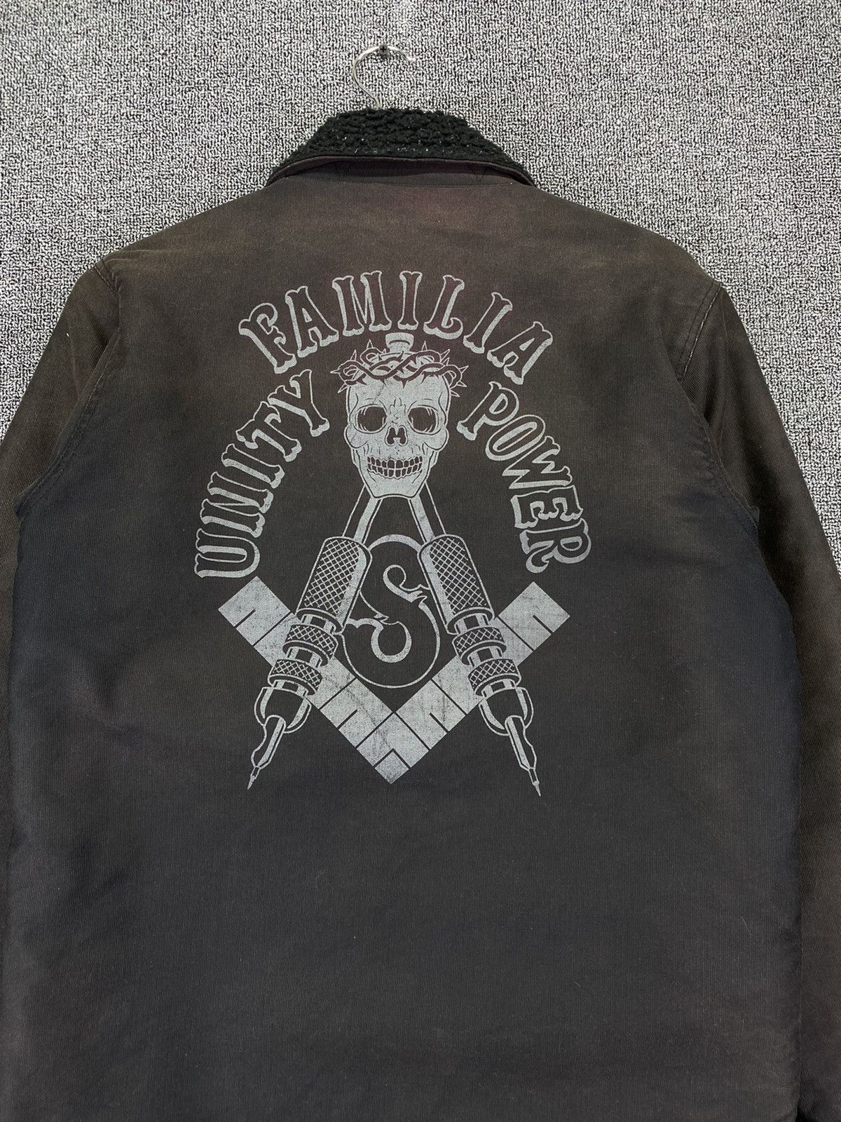 SOFTMACHINE Vintage Familia Unity Power Skull By Soft Machine Fur Jacket Size US M / EU 48-50 / 2 - 3 Thumbnail