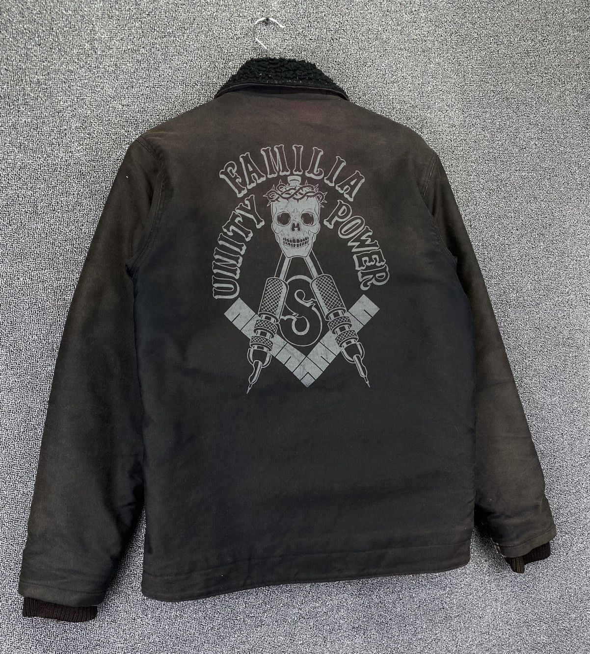 SOFTMACHINE Vintage Familia Unity Power Skull By Soft Machine Fur Jacket Size US M / EU 48-50 / 2 - 2 Thumbnail