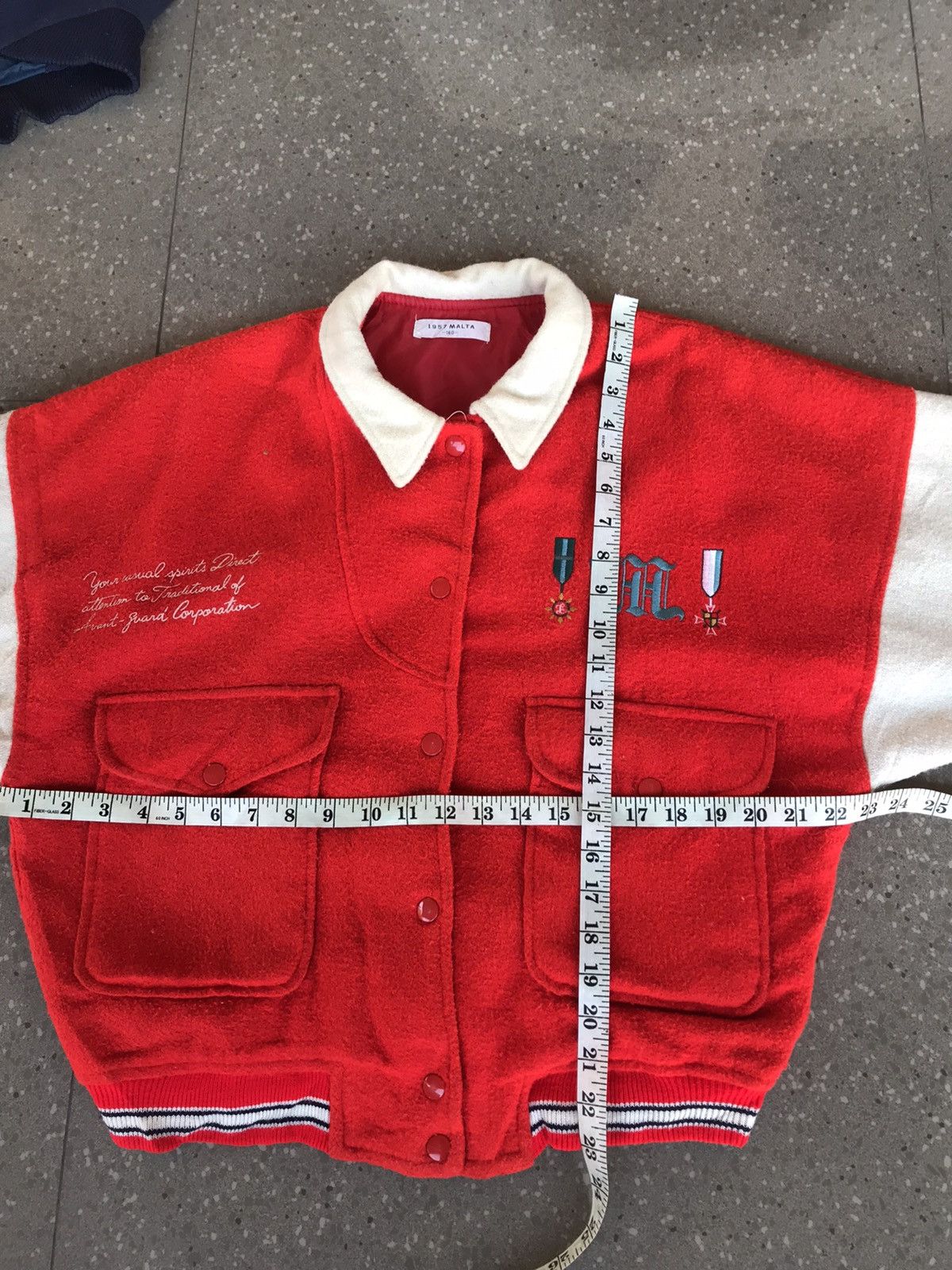 Vintage RARE Vintage Malta Varsity Letterman Jacket Wool Size US M / EU 48-50 / 2 - 8 Thumbnail