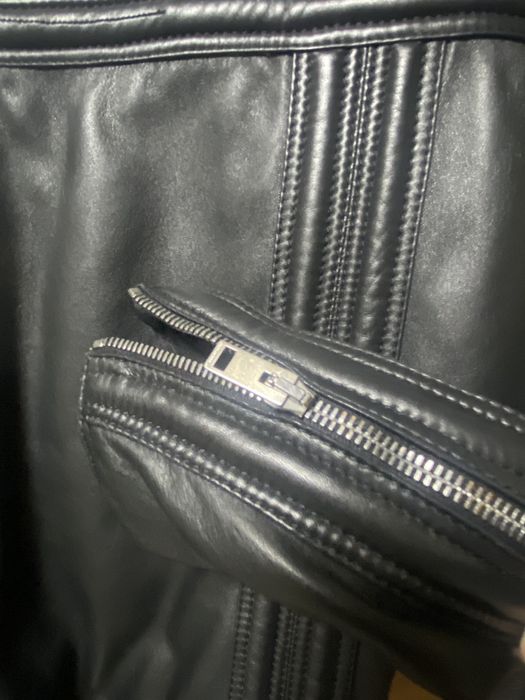 Dior aw04 dior homme votc leather jacket 48 Hedi Slimane | Grailed