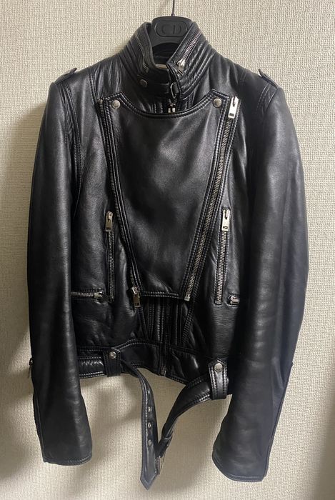 Dior aw04 dior homme votc leather jacket 48 Hedi Slimane | Grailed