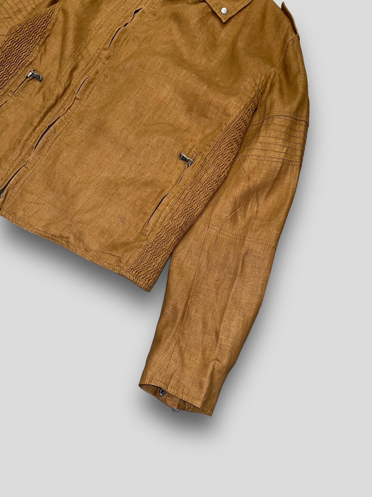 DKNY × Donna Karan Archive Donna Karan Balmain Like Beige Biker Light Jacket Size US S / EU 44-46 / 1 - 2 Thumbnail