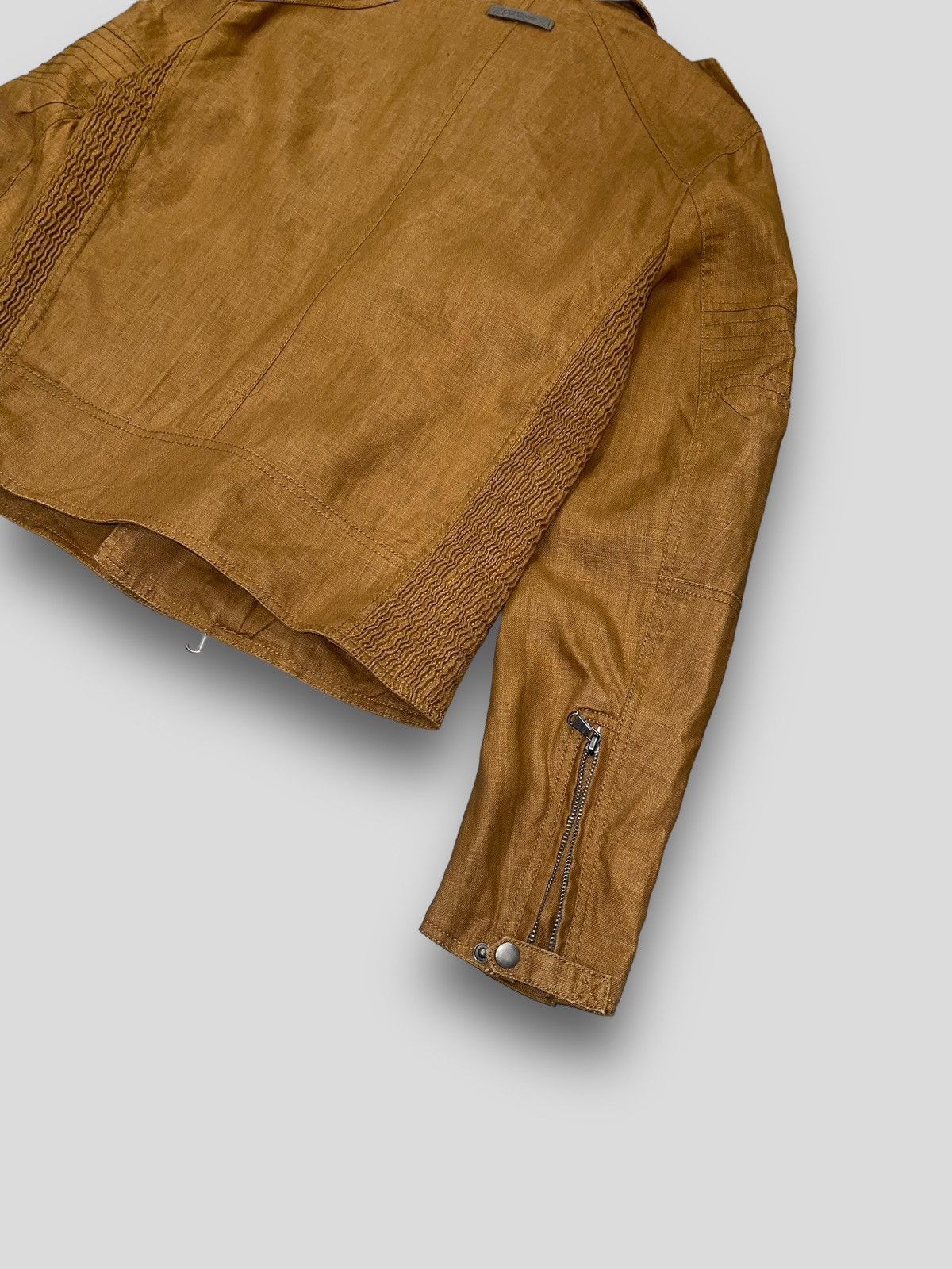 DKNY × Donna Karan Archive Donna Karan Balmain Like Beige Biker Light Jacket Size US S / EU 44-46 / 1 - 7 Thumbnail