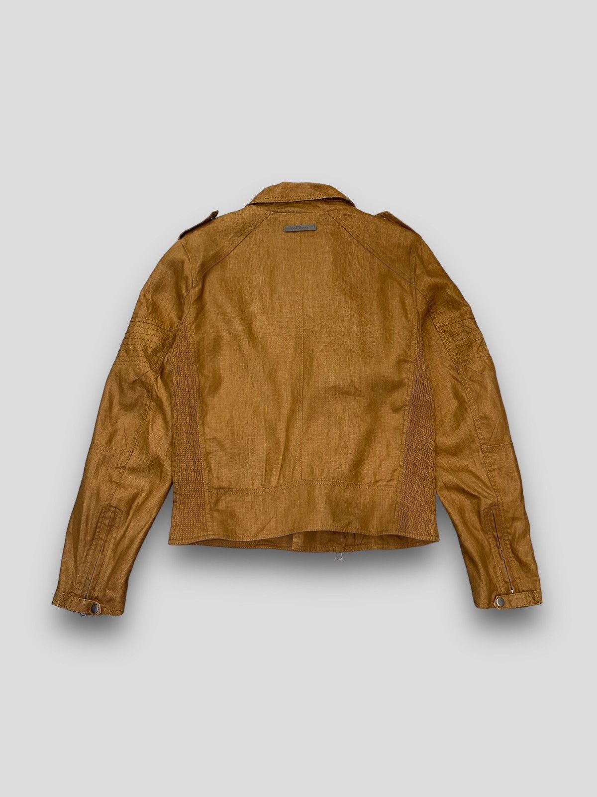 DKNY × Donna Karan Archive Donna Karan Balmain Like Beige Biker Light Jacket Size US S / EU 44-46 / 1 - 6 Thumbnail