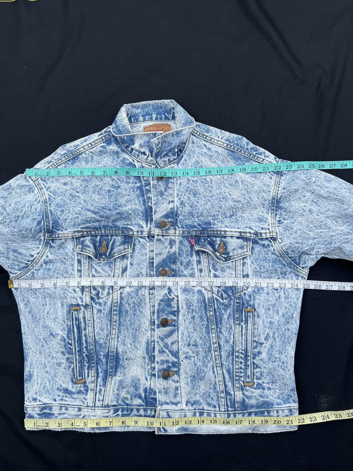 Levi's 80s 90s Levi’s Made in Usa Acid Washed Trucker Denim Jacket Size US L / EU 52-54 / 3 - 2 Thumbnail