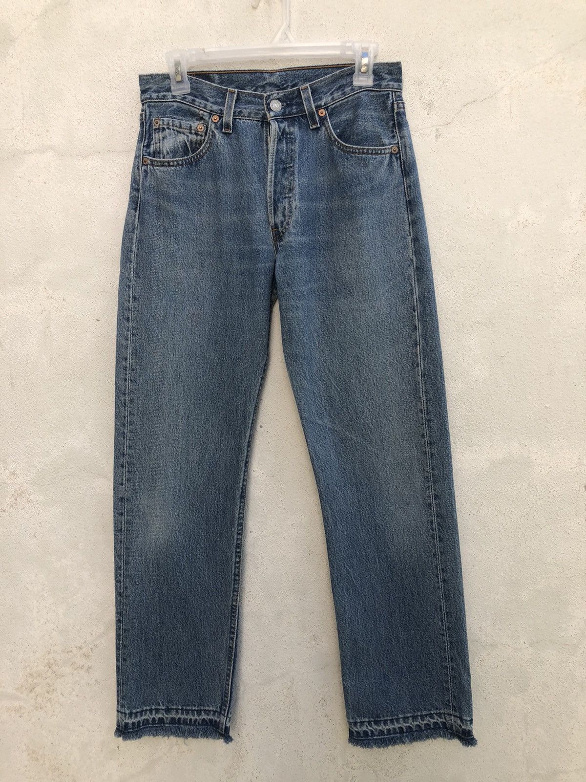 Levi's Vintage 90s Levi’s 701 Student Released Hem Denim Jeans Size US 29 - 1 Thumbnail