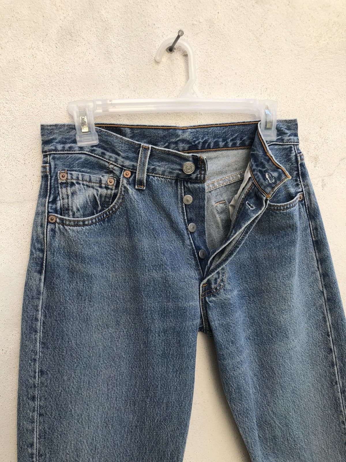 Levi's Vintage 90s Levi’s 701 Student Released Hem Denim Jeans Size US 29 - 3 Thumbnail