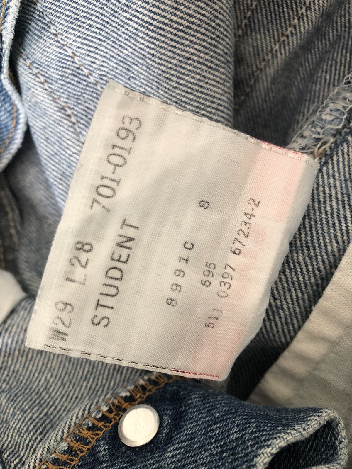 Levi's Vintage 90s Levi’s 701 Student Released Hem Denim Jeans Size US 29 - 20 Thumbnail