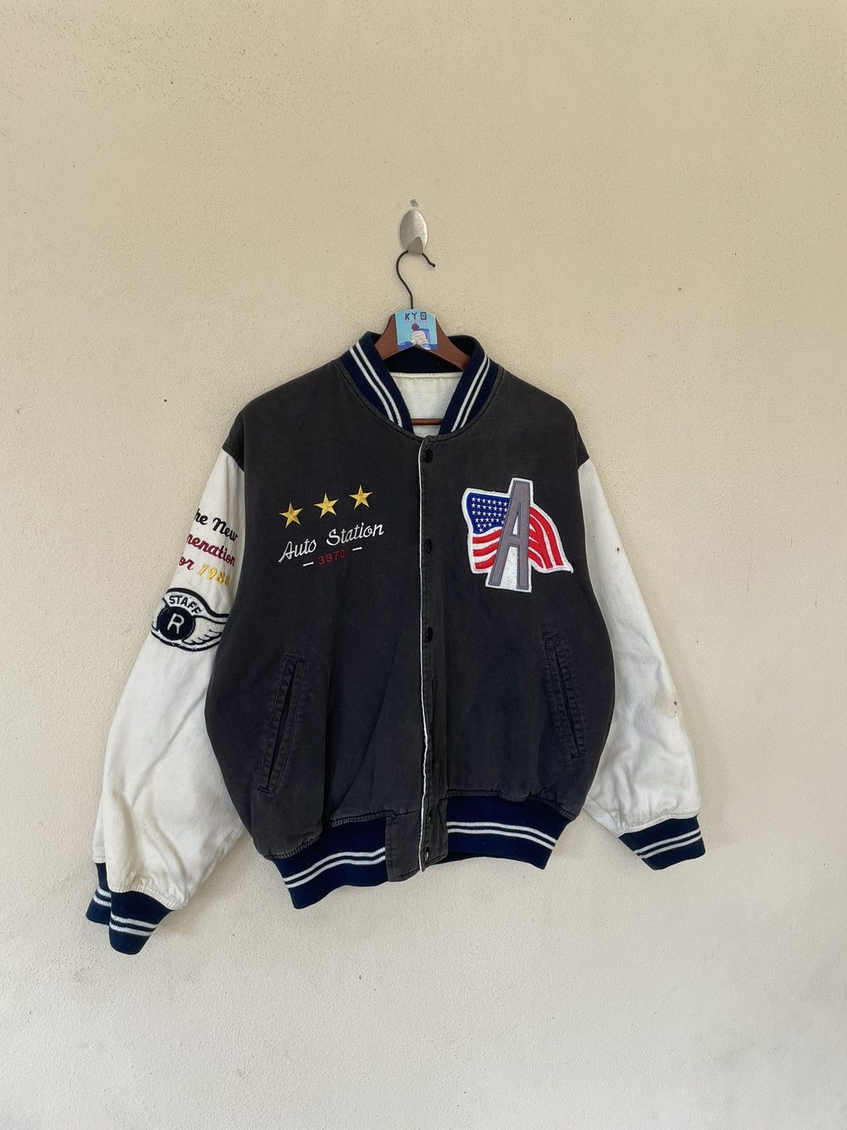 Vintage 💥FINAL DROP💥VINTAGE MOON RIDER REVERSIBLE VARSITY JACKET Size US M / EU 48-50 / 2 - 7 Thumbnail
