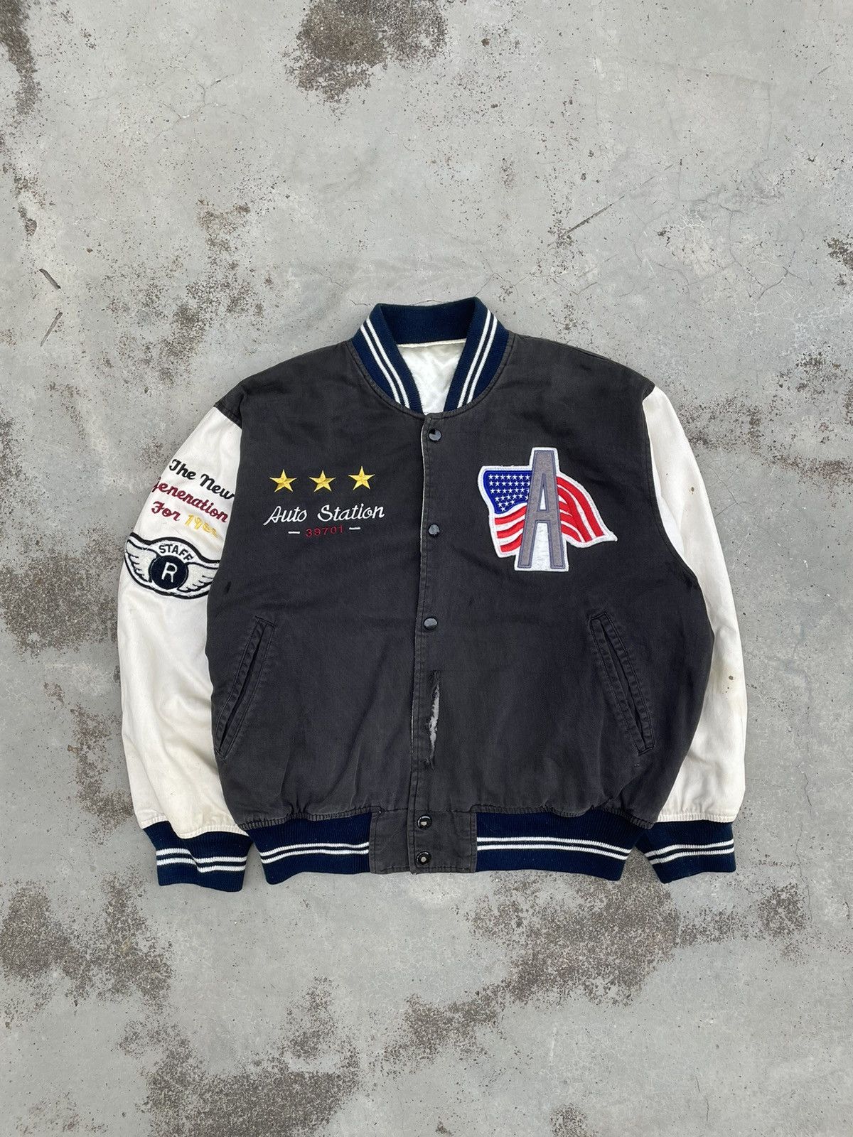 Vintage 💥FINAL DROP💥VINTAGE MOON RIDER REVERSIBLE VARSITY JACKET Size US M / EU 48-50 / 2 - 1 Thumbnail