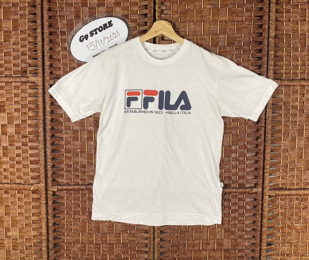 image of Need Gone Vintage Fila Big Logo Tee T Shirt, Men's (Size Medium)