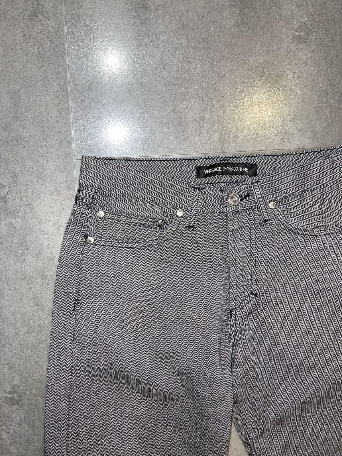 Versace Versace Striped Black/White Wool Casual Pants Size 28" / US 6 / IT 42 - 2 Thumbnail