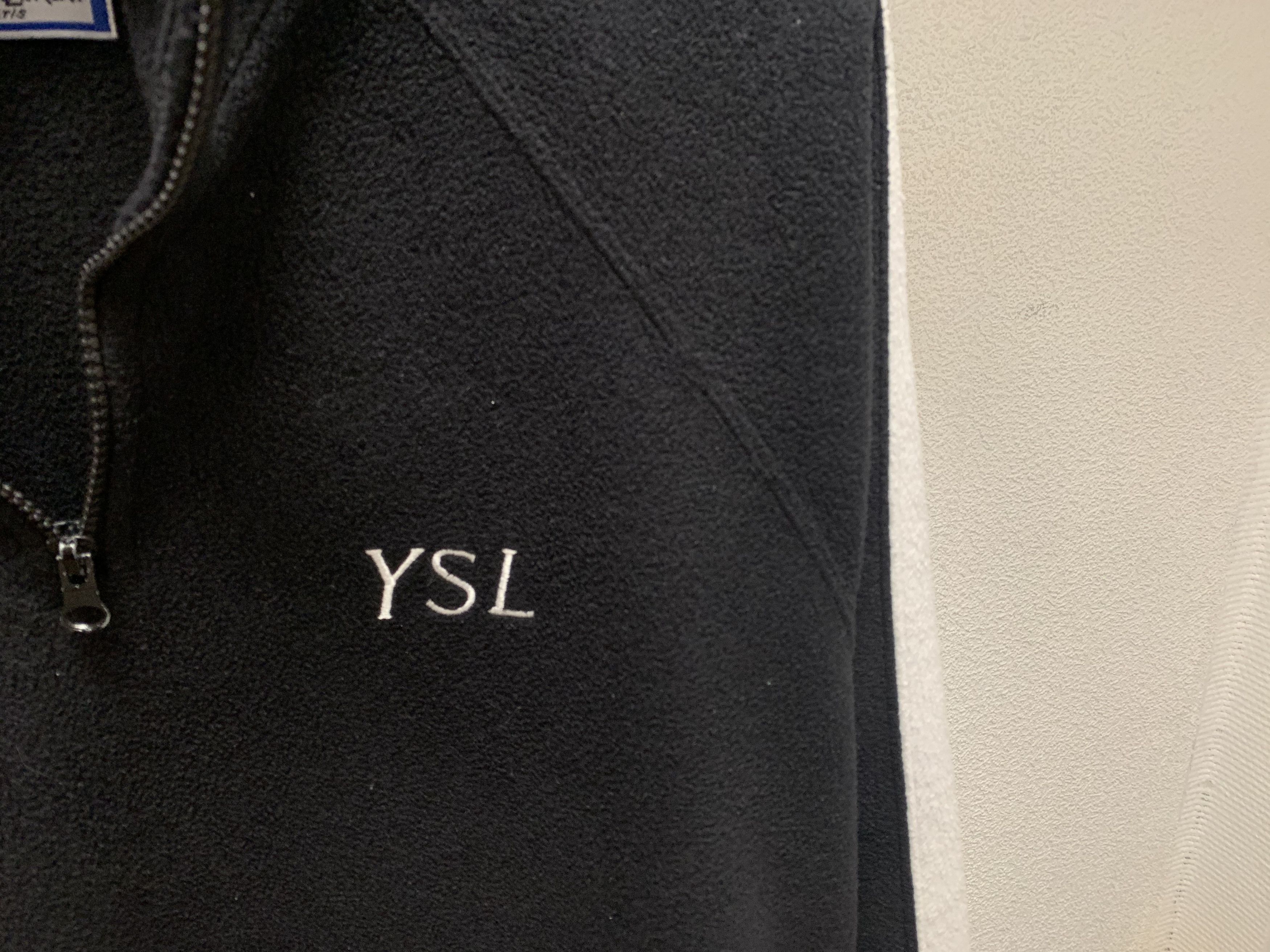 Yves Saint Laurent Yves Saint Laurent black fleece 1/4 zip YSL L vintage Size US L / EU 52-54 / 3 - 4 Thumbnail