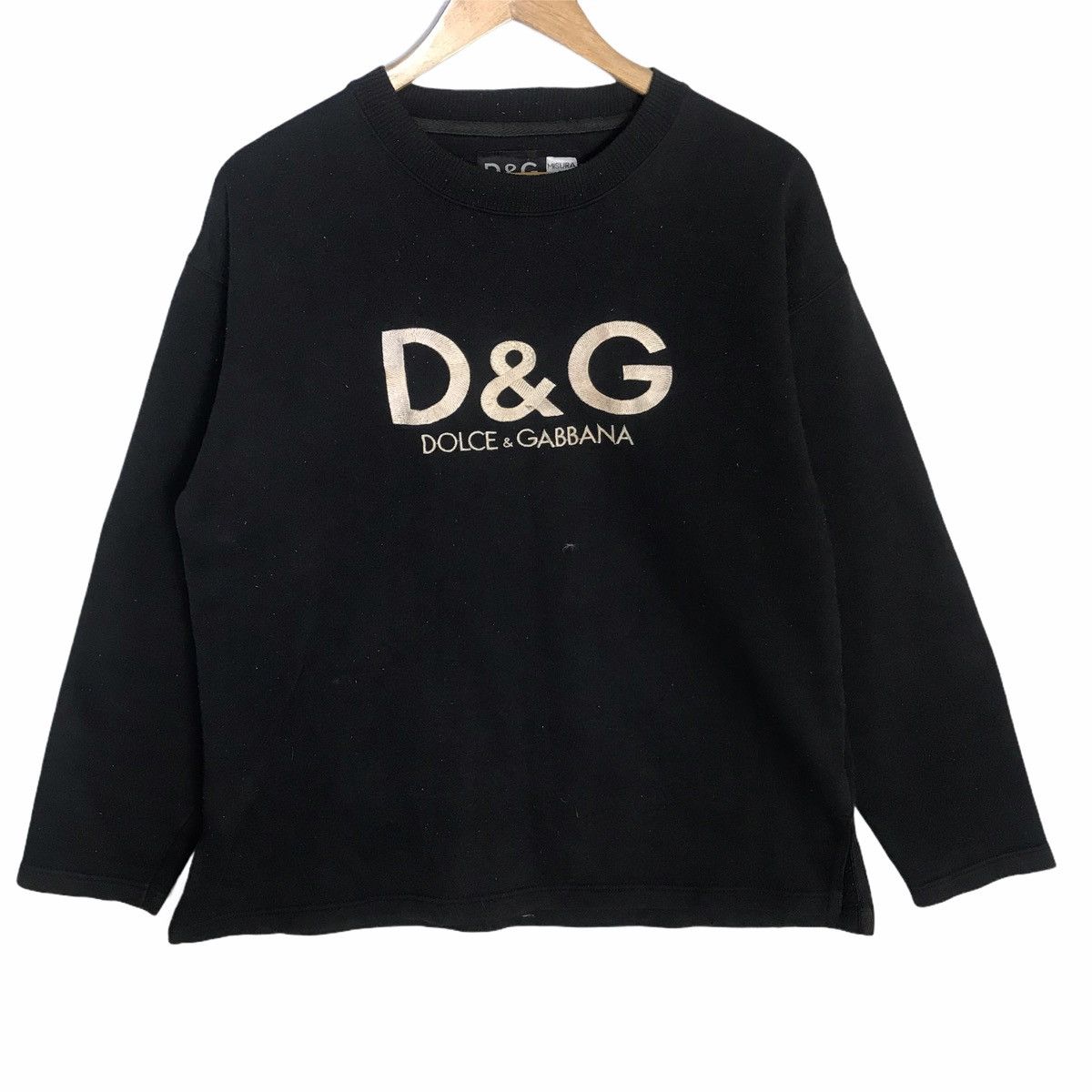 Vintage dolce & gabbana big embroid spell logo pullover