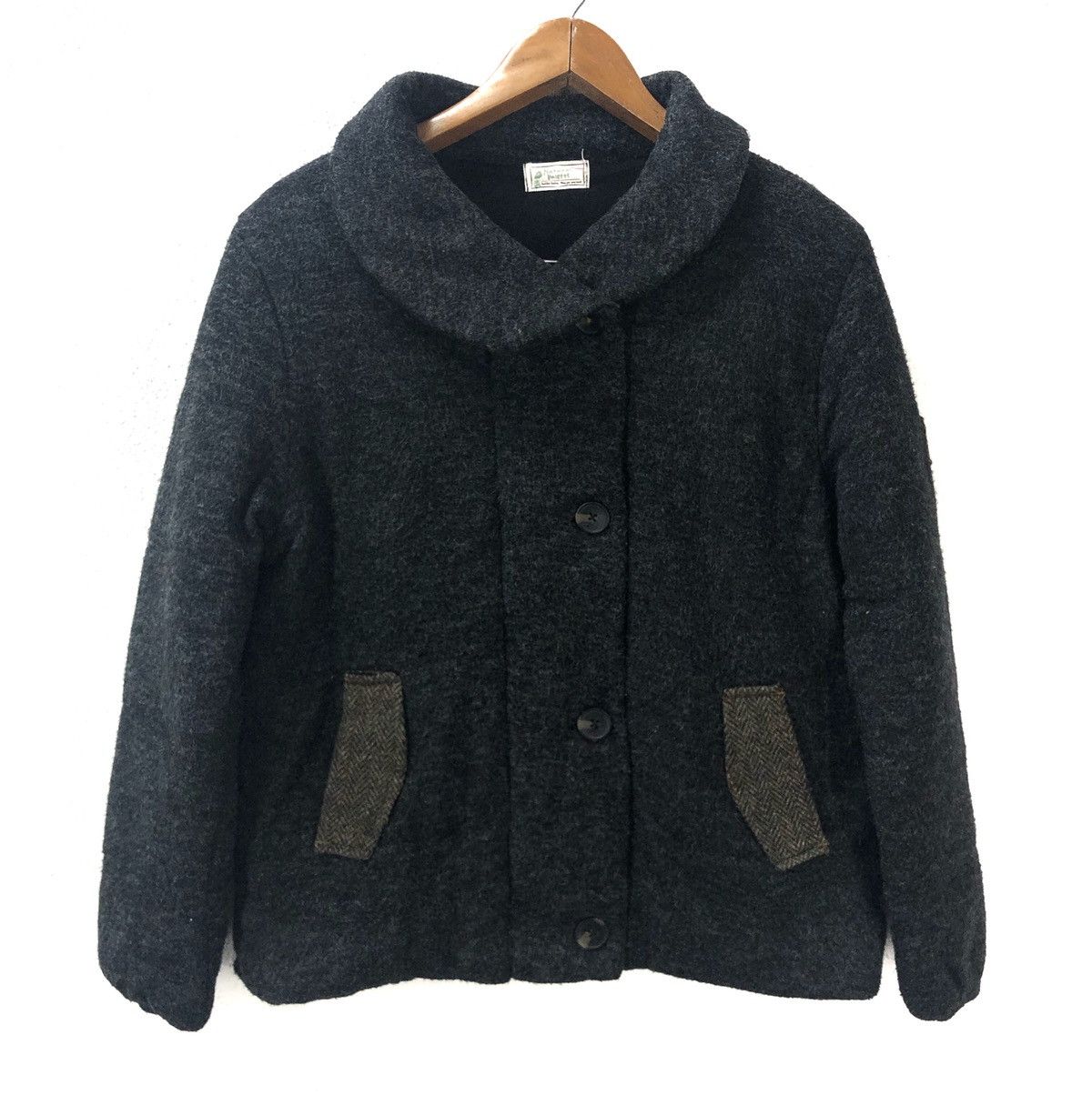 image of Harris Tweed X Natural Palette Jacket Cw21 in Grey, Men's (Size Medium)