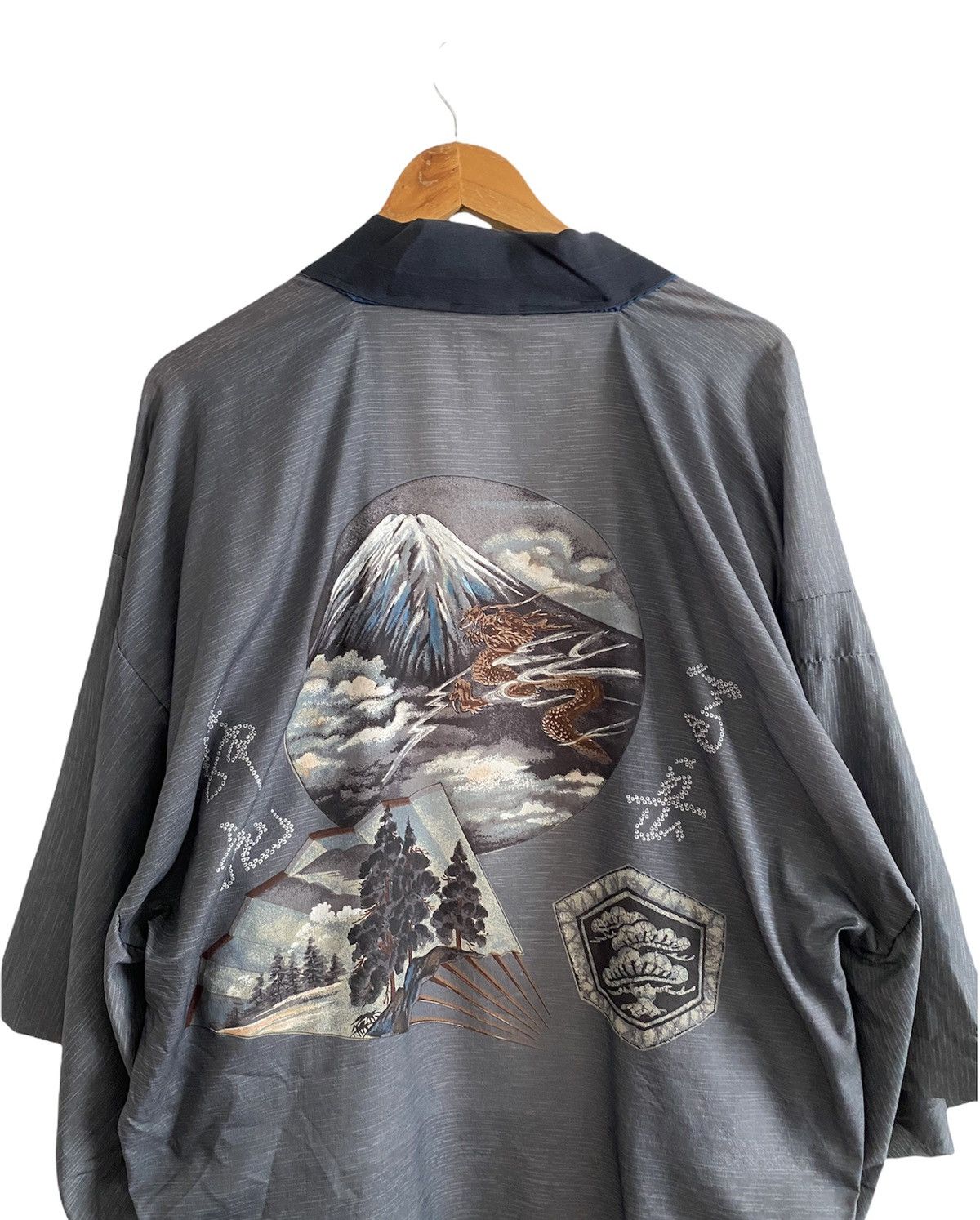 Japanese Brand × Vintage Kimono Long Cardigan Japanese Traditional Wear Trench Coat Size US XL / EU 56 / 4 - 3 Thumbnail