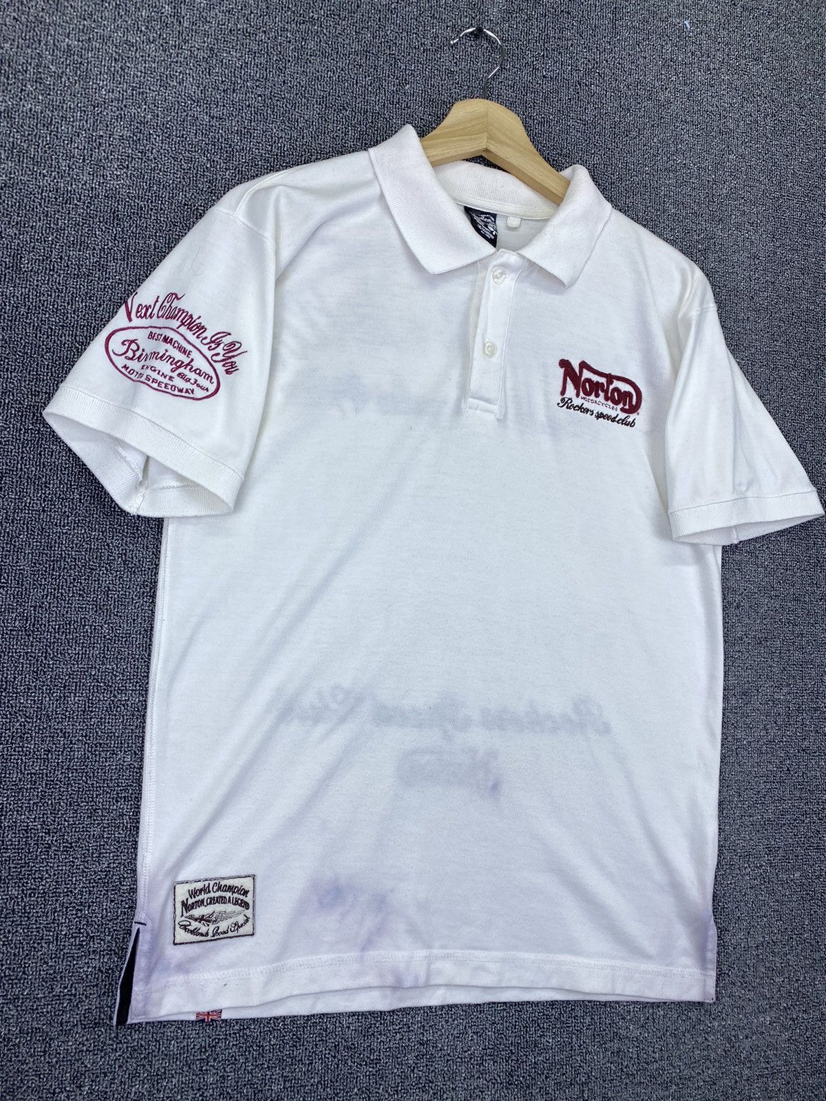 Indian Motorcycle Vintage Norton Big Logo Polo Shirts Size L / US 10 / IT 46 - 3 Thumbnail