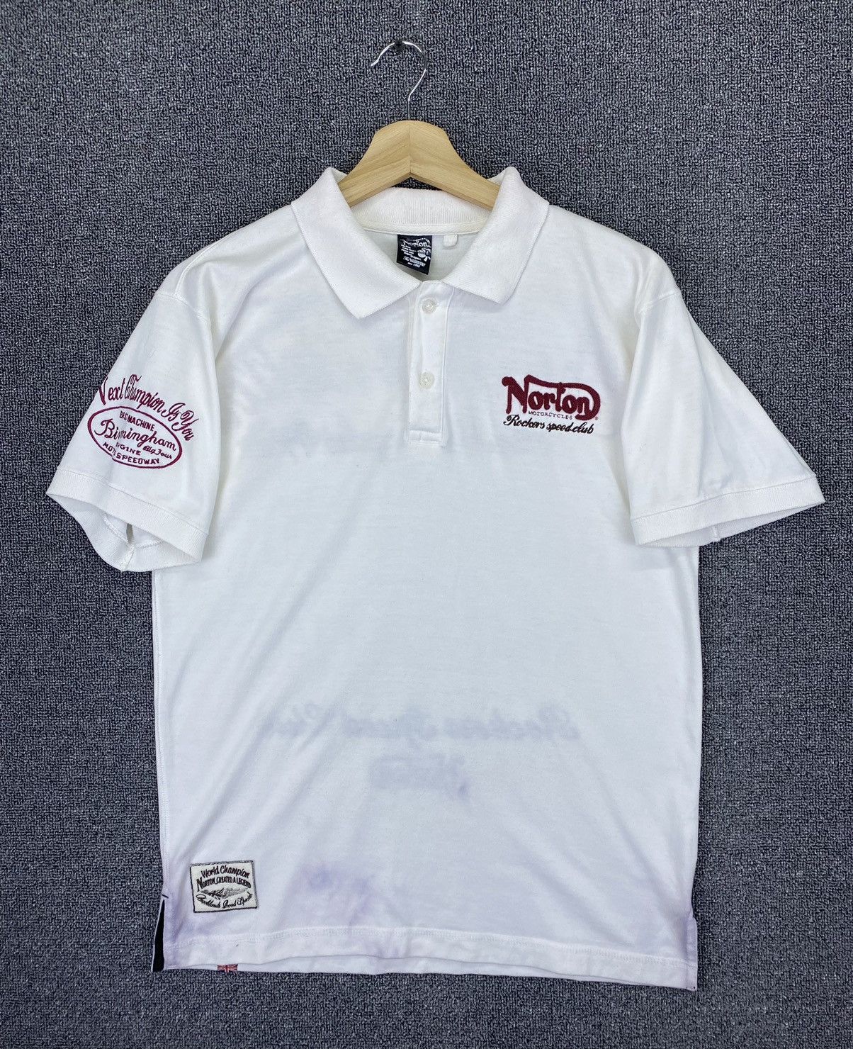 Indian Motorcycle Vintage Norton Big Logo Polo Shirts Size L / US 10 / IT 46 - 2 Thumbnail