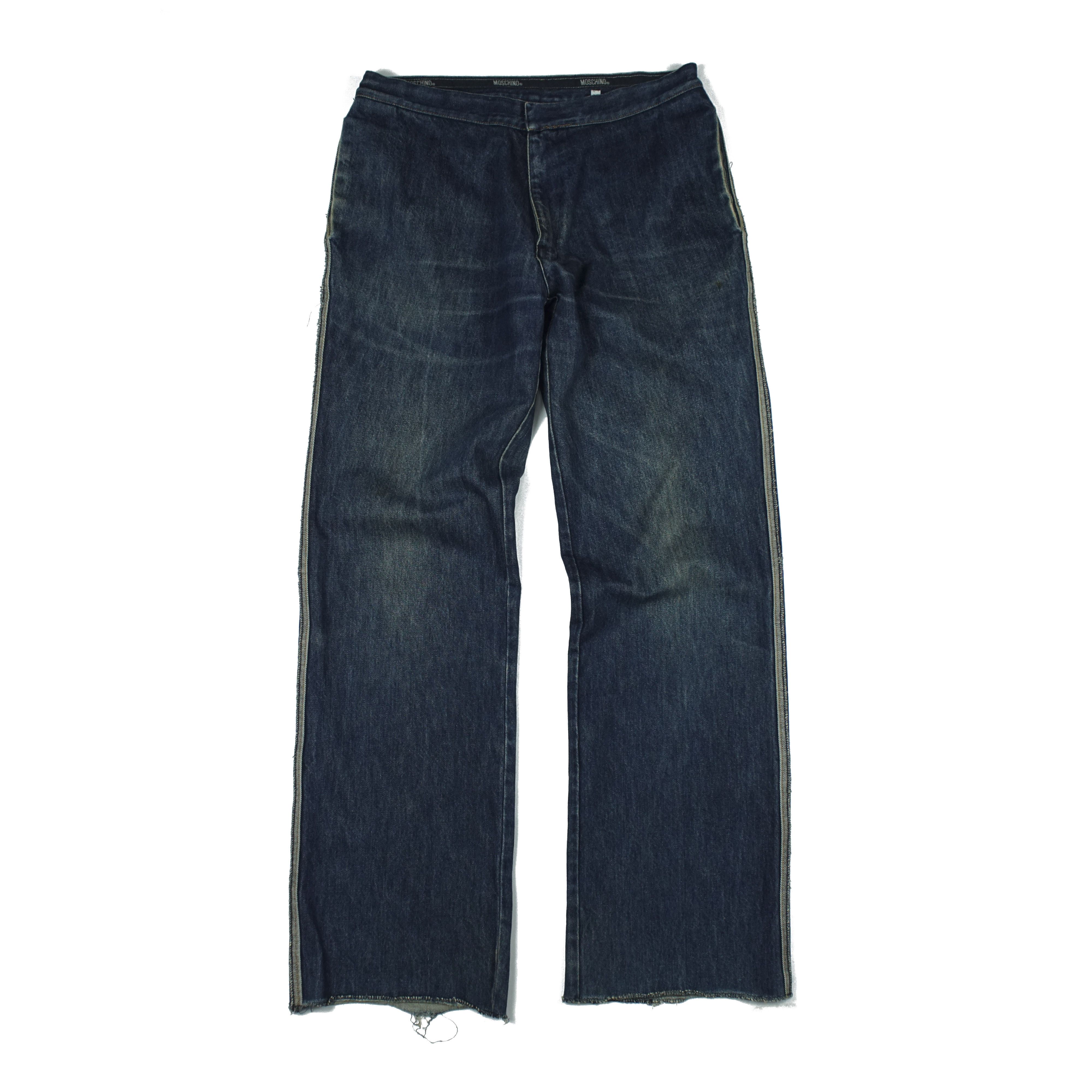 Moschino *NoTariff Moschino Denim Side Stripe Pants Size US 34 / EU 50 - 2 Thumbnail