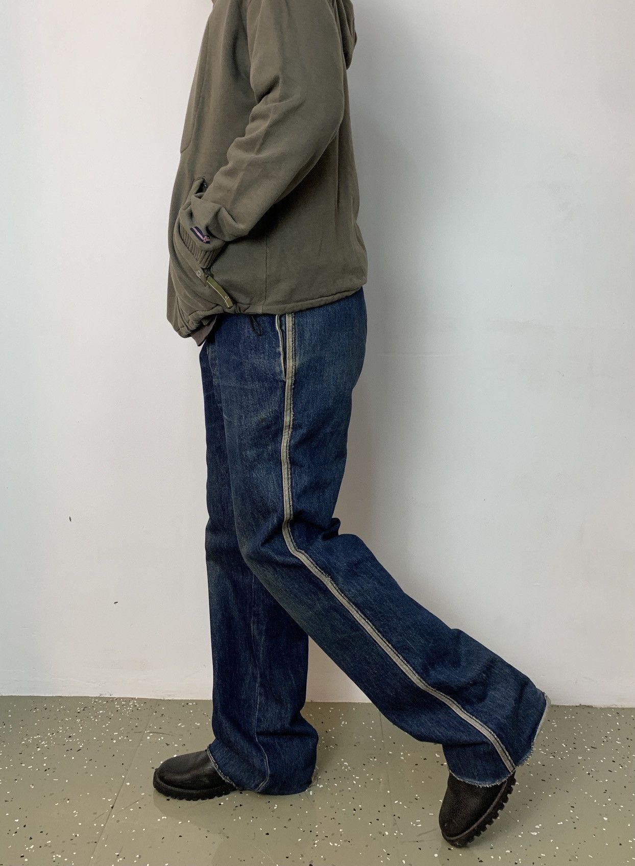 Moschino *NoTariff Moschino Denim Side Stripe Pants Size US 34 / EU 50 - 1 Thumbnail