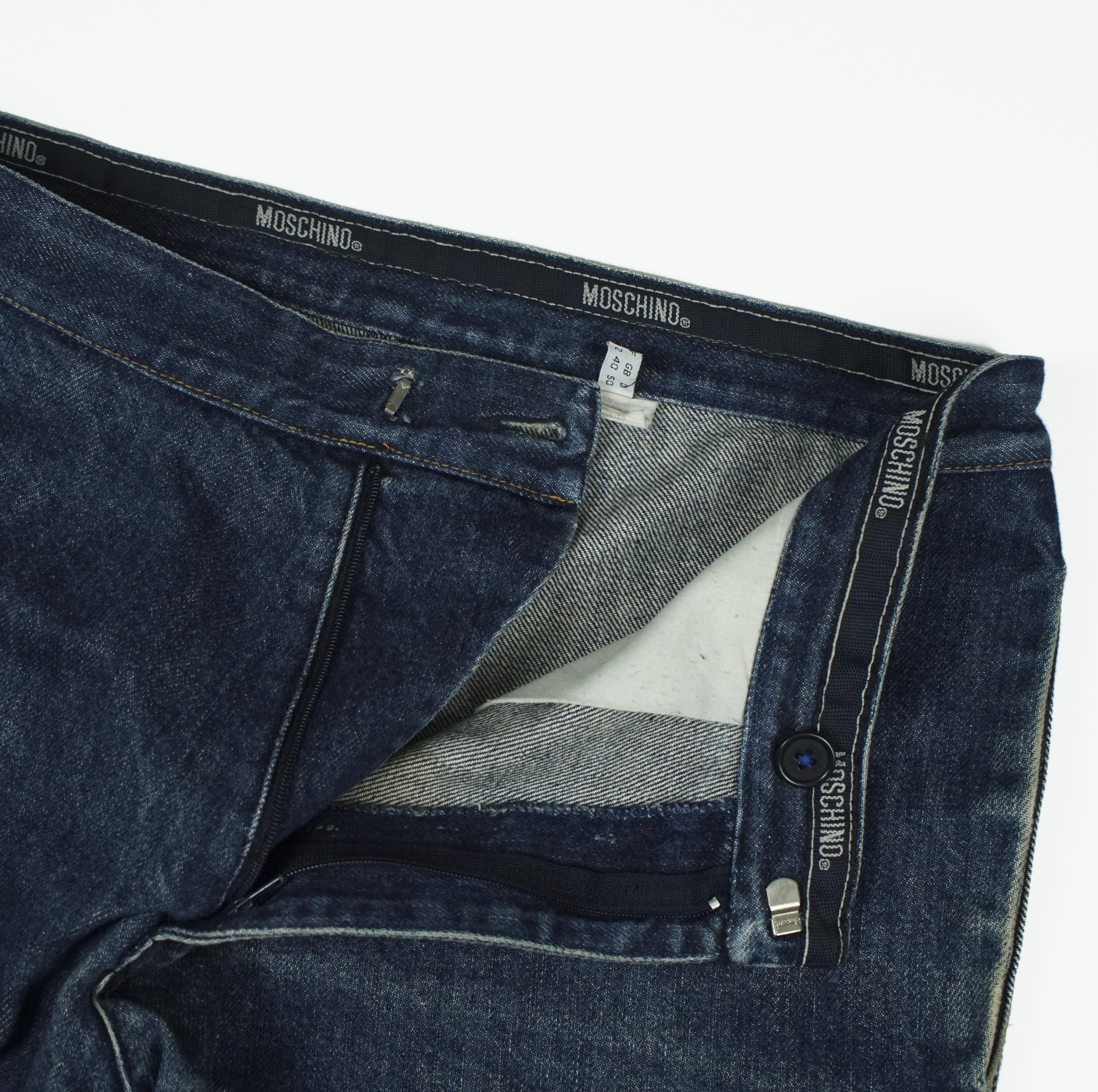 Moschino *NoTariff Moschino Denim Side Stripe Pants Size US 34 / EU 50 - 3 Thumbnail