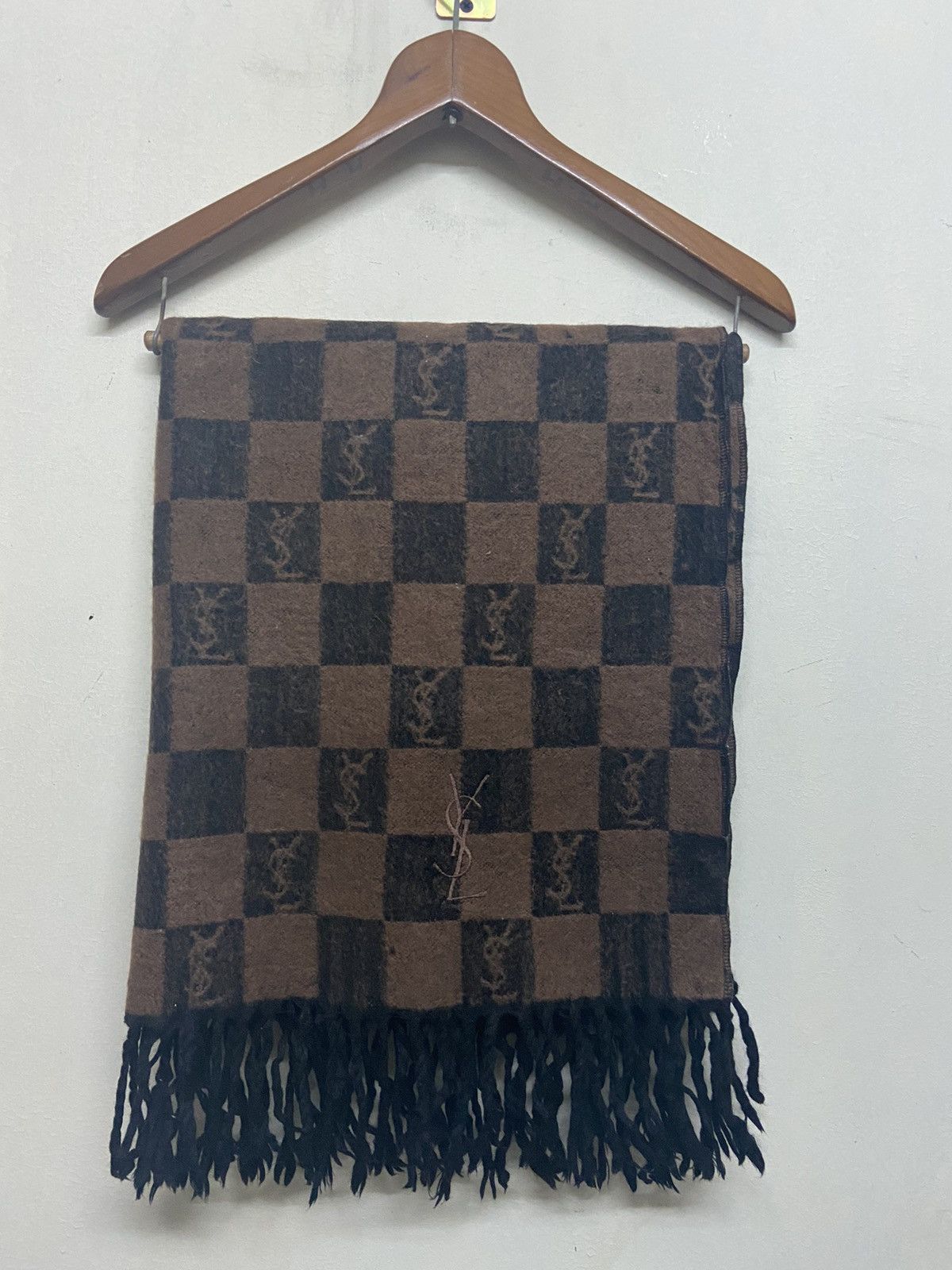 🔥NEEDGONE🔥YSL Logo Saint Laurent Scarf Wool