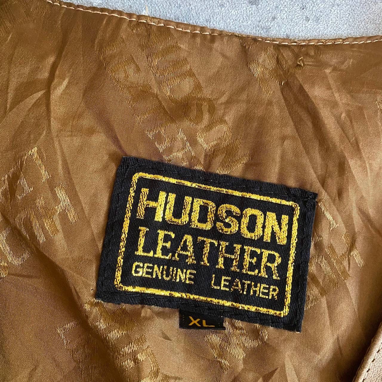 90s Vintage Genuine Leather Biker Vest Jacket