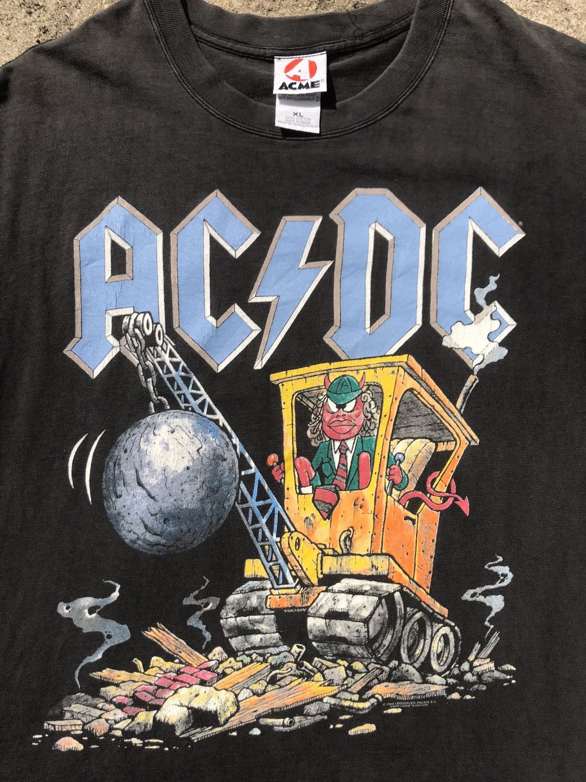 Band Tees 🔥OG 90s ACDC rock tshirt devil brockum / rare acme tee Size US XL / EU 56 / 4 - 3 Thumbnail