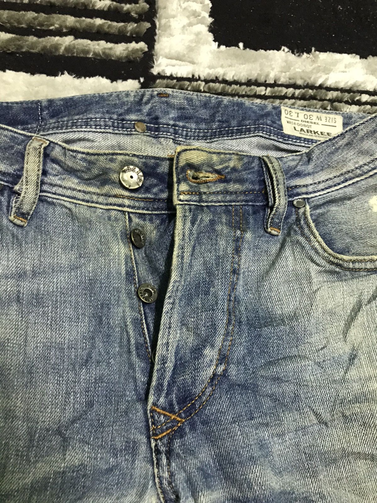 Diesel Diesel rusty wash distressed blue denim jeans Size US 32 / EU 48 - 9 Thumbnail