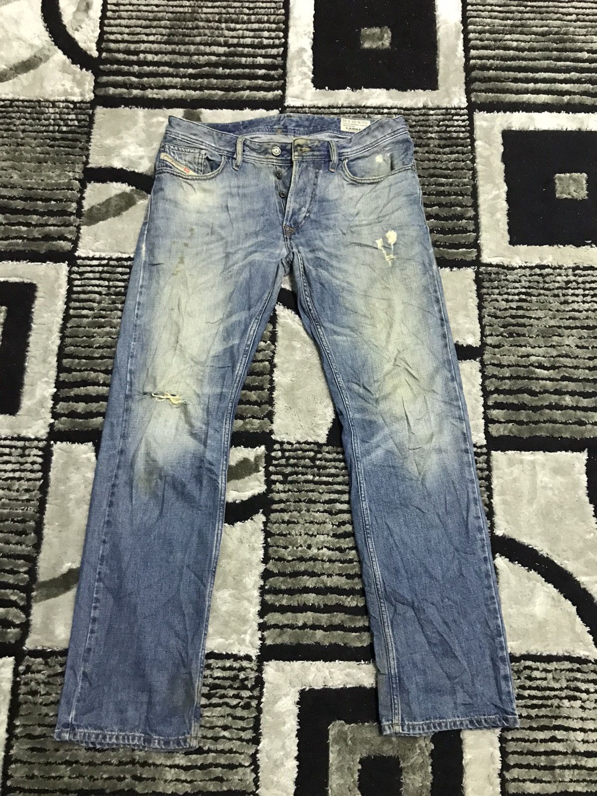 Diesel Diesel rusty wash distressed blue denim jeans Size US 32 / EU 48 - 4 Thumbnail