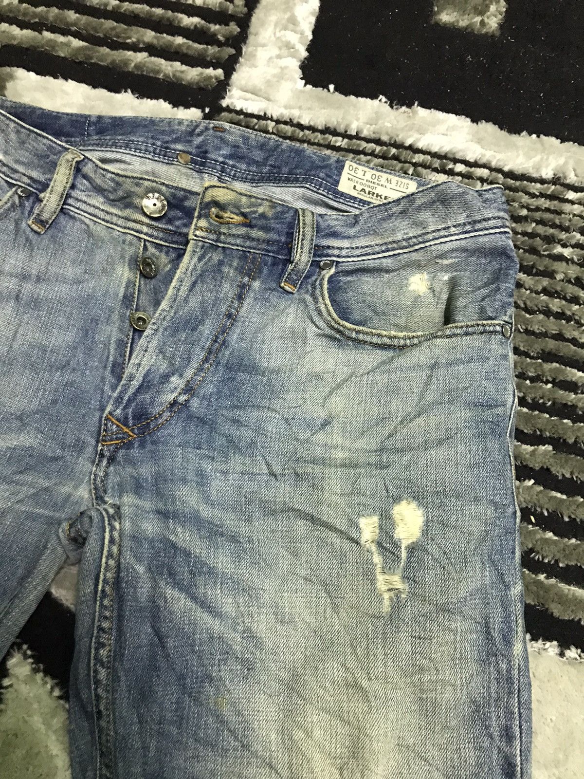 Diesel Diesel rusty wash distressed blue denim jeans Size US 32 / EU 48 - 6 Thumbnail