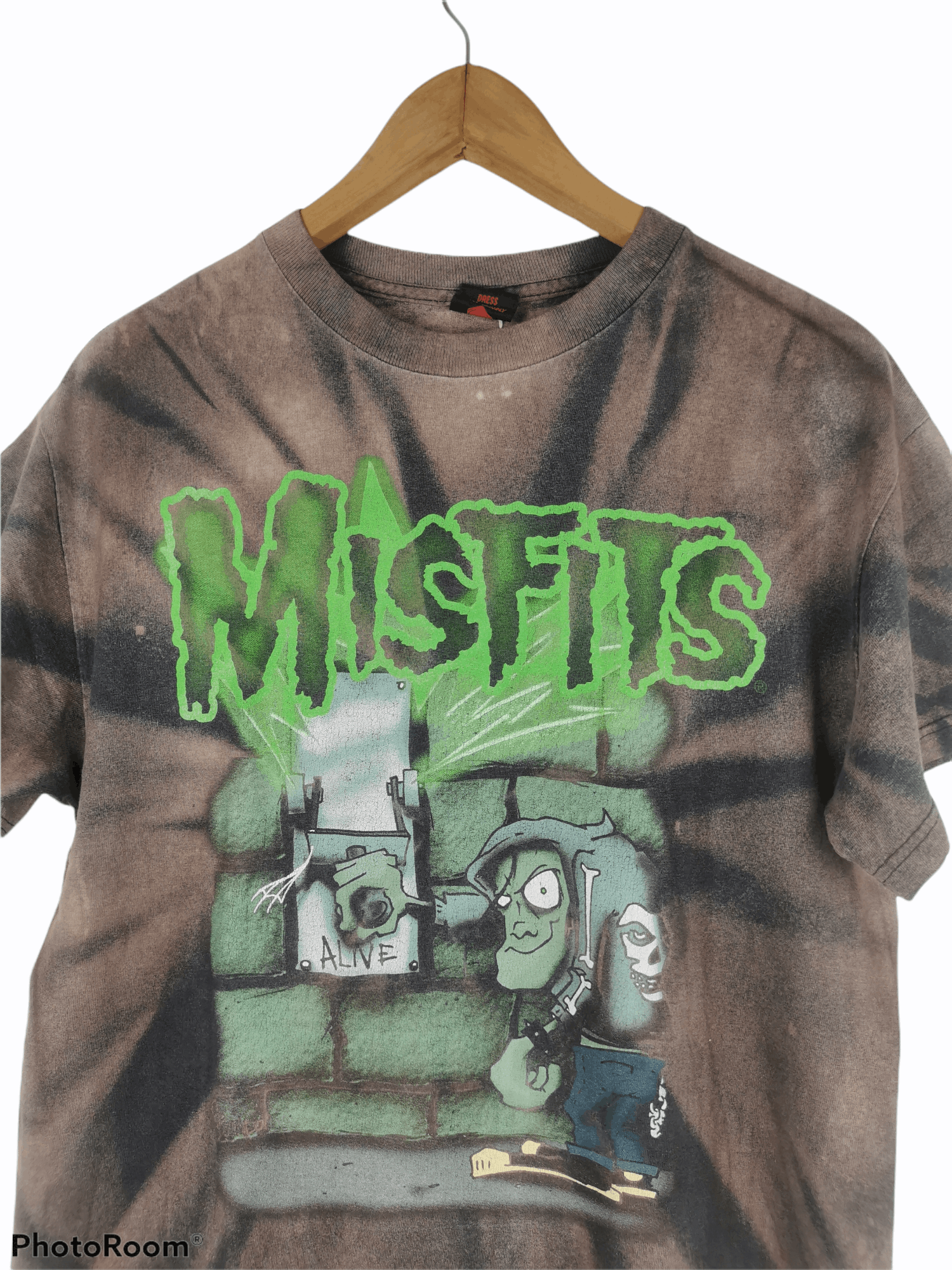 Band Tees Y2K Misfits Acid Wash Cinderblock Band Tee Size US M / EU 48-50 / 2 - 2 Thumbnail