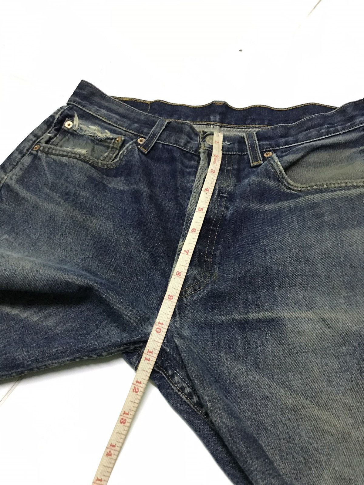 Levi's 32x30 Levi’s 501 button 552 rusty wash blue denim jeans Size US 32 / EU 48 - 15 Thumbnail