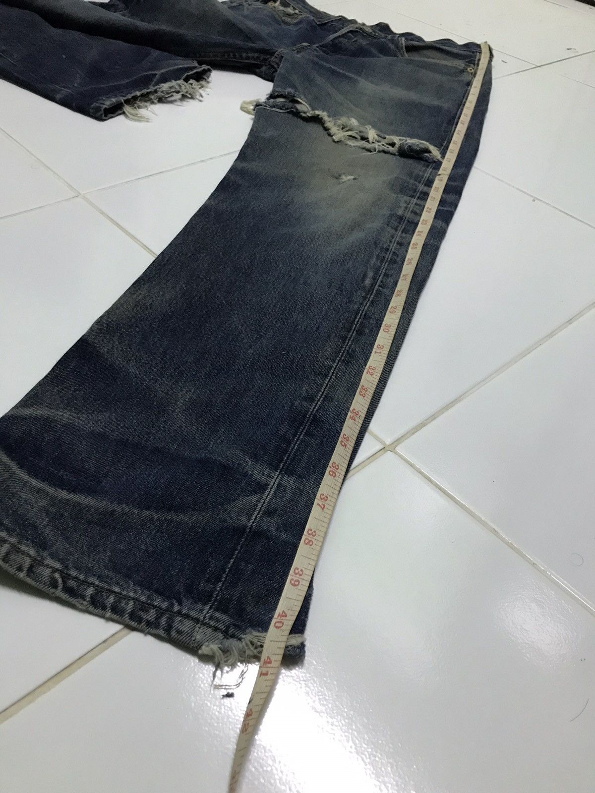 Levi's 32x30 Levi’s 501 button 552 rusty wash blue denim jeans Size US 32 / EU 48 - 10 Thumbnail