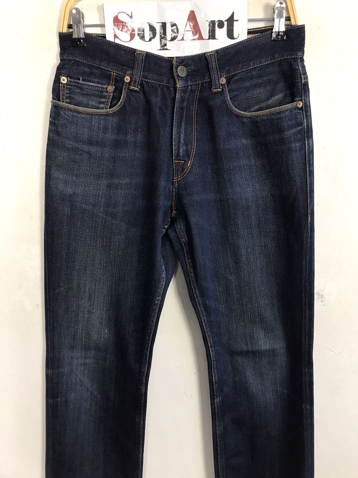 Japanese Brand × Vintage Vintage Sadistic Blue Indigo Denim Design Size US 30 / EU 46 - 3 Thumbnail